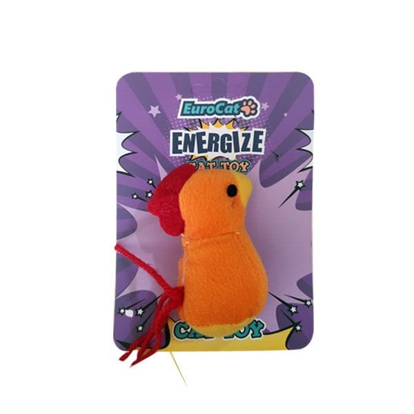 Euro Cat Yumuşak Tavuk Kedi Oyuncağı Turuncu | Peluş Kedi Oyuncağı