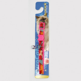 Eurocat 10mm/28 Cm Pembe Dalga Desenli Tasma | Kedi Boyun Tasması Eurocat 10mm/28 Cm Pembe Dalga Desenli Tasma | Kedi Boyun Tasması