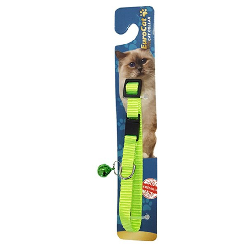 Eurocat 10mm/28 Cm Renkli Tasma Yeşil | Kedi Boyun Tasması Eurocat 10mm/28 Cm Renkli Tasma Yeşil | Kedi Boyun Tasması