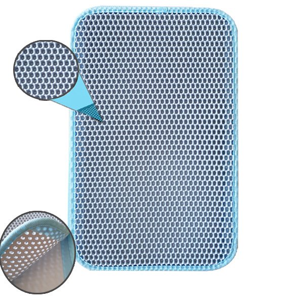 Eurocat 38x59 Cm Kum Toplayan Elekli Kedi Kumu Paspası Mavi | Kedi Tuvalet Paspası