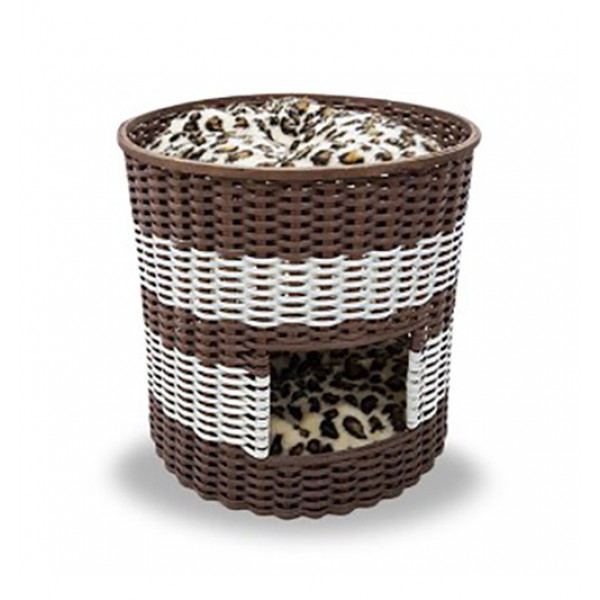 EuroCat 47x47x45,5 Cm Kedi Evi Beyaz- K.Kahve | Kedi Evi