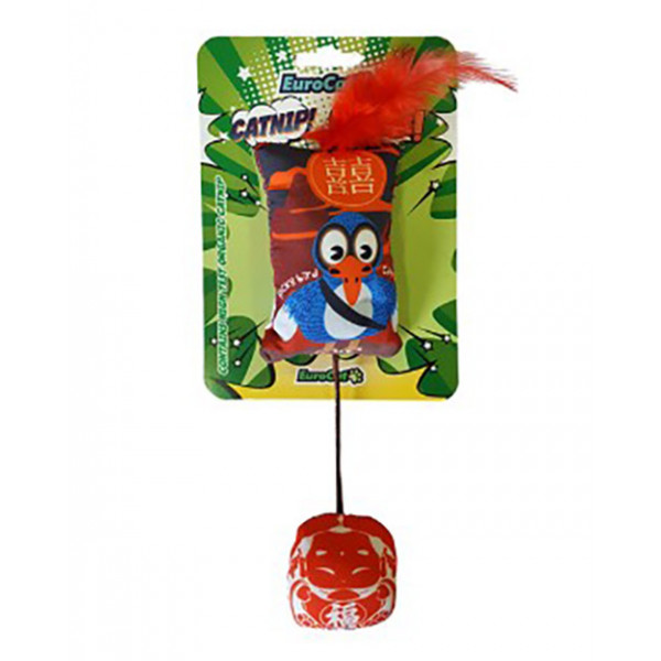 EuroCat Kırmızı Saçlı Penguen Oyuncak | Kedi Top Oyuncak