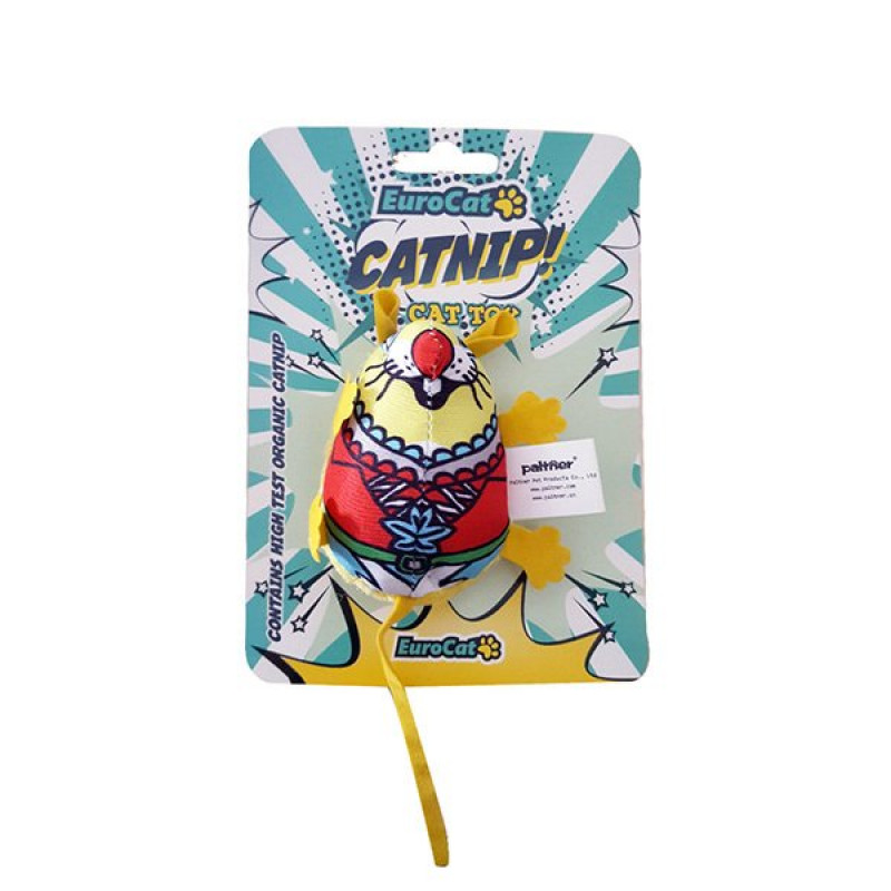 Eurocat Sarı Çıngıraklı Tombik Fare Oyuncak | Kedi Fare Oyuncak