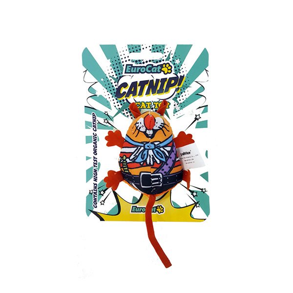 Eurocat Turuncu Çıngıraklı Tombik Fare Oyuncak | Kedi Fare Oyuncak