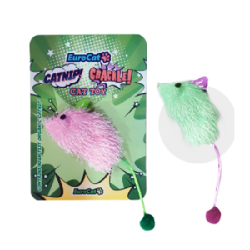 EuroCat Tüylü Fare | Kedi Fare Oyuncak