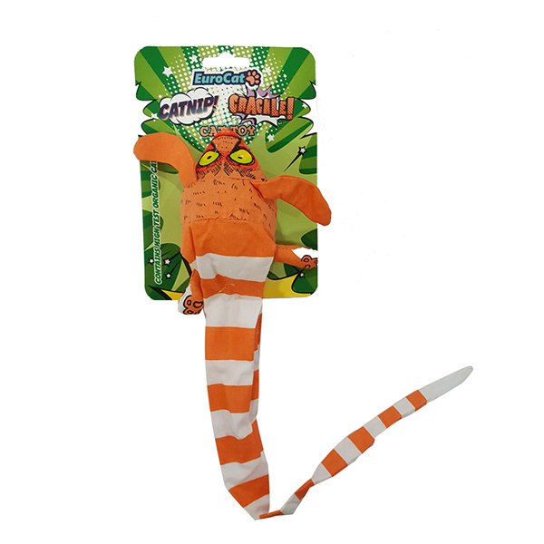 Eurocat Uzun Kuyruklu Turuncu Yarasa Oyuncak | Kedi Otlu Oyuncak