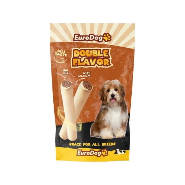 Euro Dog 100 Gr Double Flavor Kuzu | Köpek Kemik Ödül Maması