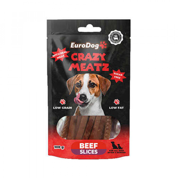Euro Dog 100 Gr Kuzu Dilimleri Doğal Ödül Maması | Köpek Atıştırmalık Ödül Maması