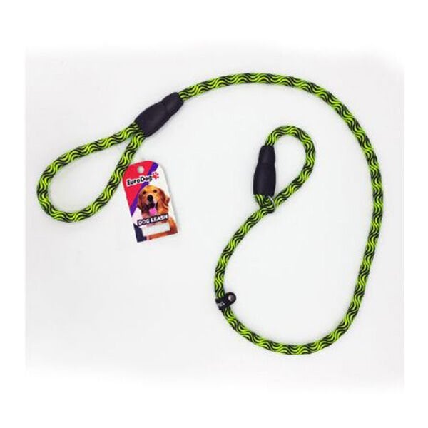 Euro Dog 120 Cm 14 Mm Uzatmalı Boğma Siyah Yeşil | Köpek Gezdirme Tasması