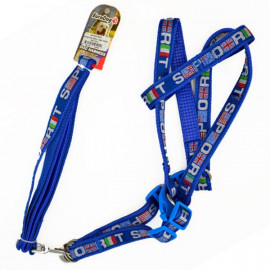 Euro Dog 120 Cm Uzatma Tasması+Göğüs Tasması Mavi