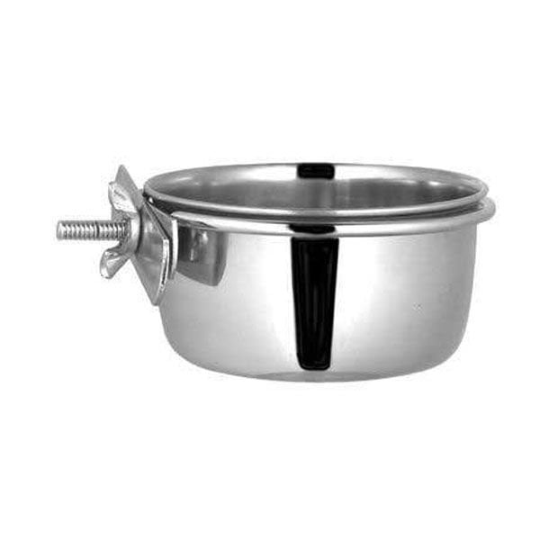 Euro Dog 14,5 cm Vidalı Askılı Çelik Mama Kabı 30Oz | Kuş Suluğu