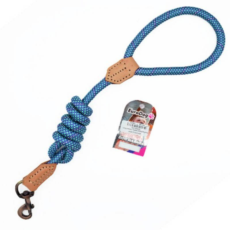 Euro Dog 14 Mmx120 Cm Uzatma Reflektörlü Mavi | Köpek Gezdirme Tasması