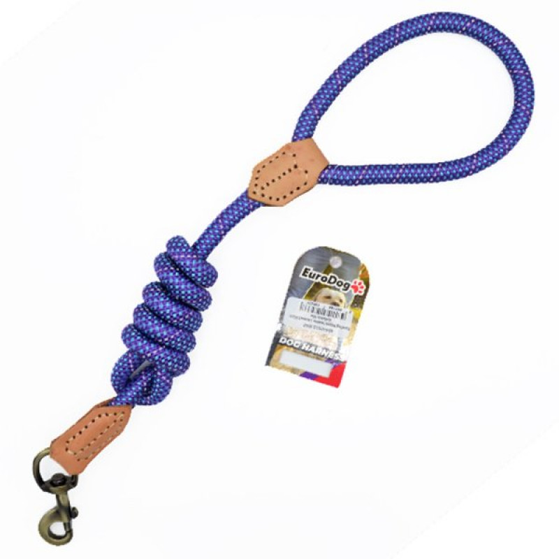 Euro Dog 14 Mmx120 Cm Uzatma Reflektörlü Mor | Köpek Gezdirme Tasması