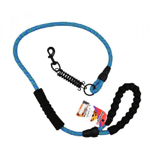 Euro Dog 14mm x 120cm Uzatma Reflektörlü Mavi | Köpek Gezdirme Tasması