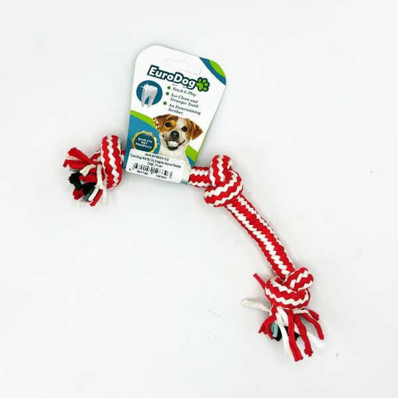 Euro Dog 15 Cm Üç Düğümlü Diş Kaşıma İpi Kırmızı Beyaz | Köpek Ağız Ve Diş Bakım Ürünü Euro Dog 15 Cm Üç Düğümlü Diş Kaşıma İpi Kırmızı Beyaz | Köpek Ağız Ve Diş Bakım Ürünü
