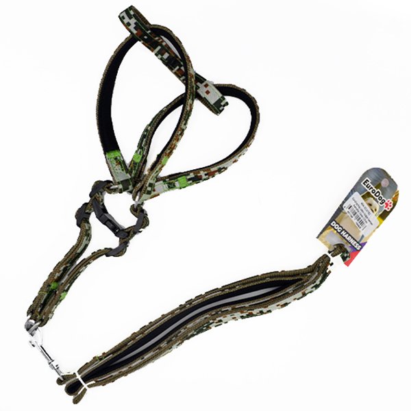 Euro Dog 15mm 120 Cm Uzatma Tasması+Göğüs Tasması Kamuflaj | Köpek Göğüs Tasması