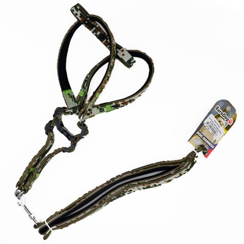 Euro Dog 15mm 120 Cm Uzatma Tasması+Göğüs Tasması Kamuflaj | Köpek Göğüs Tasması Euro Dog 15mm 120 Cm Uzatma Tasması+Göğüs Tasması Kamuflaj | Köpek Göğüs Tasması