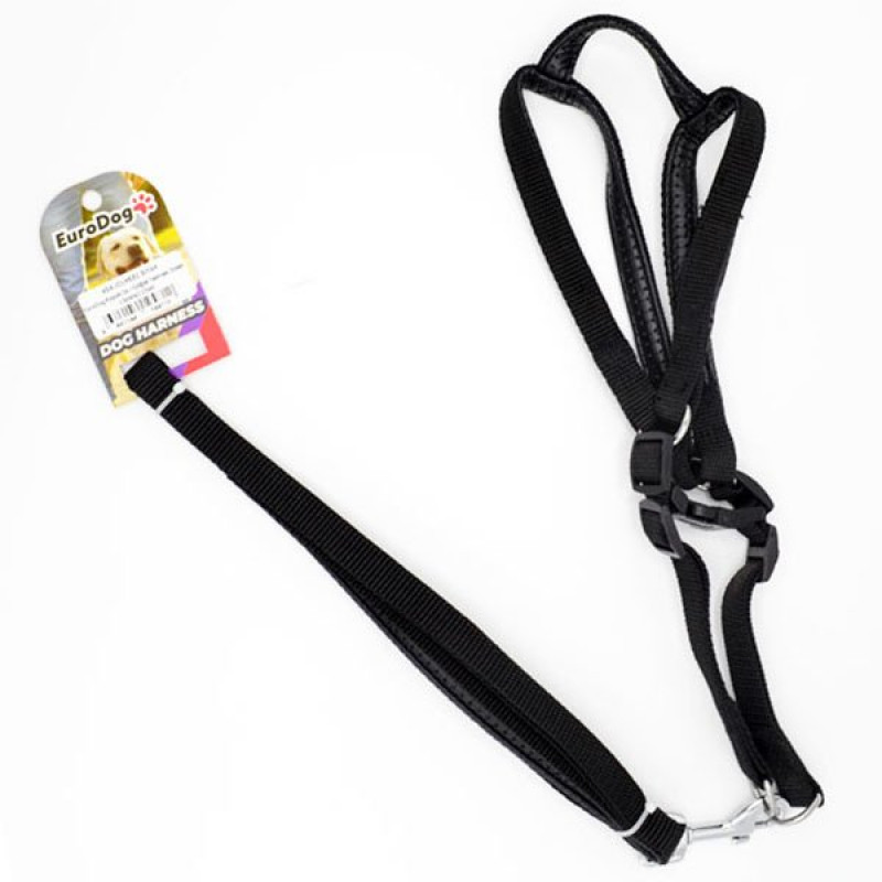 Euro Dog 15mmx115 Cm Uzatma Tasması+Göğüs Tasması Siyah | Köpek Gezdirme Tasması Euro Dog 15mmx115 Cm Uzatma Tasması+Göğüs Tasması Siyah | Köpek Gezdirme Tasması
