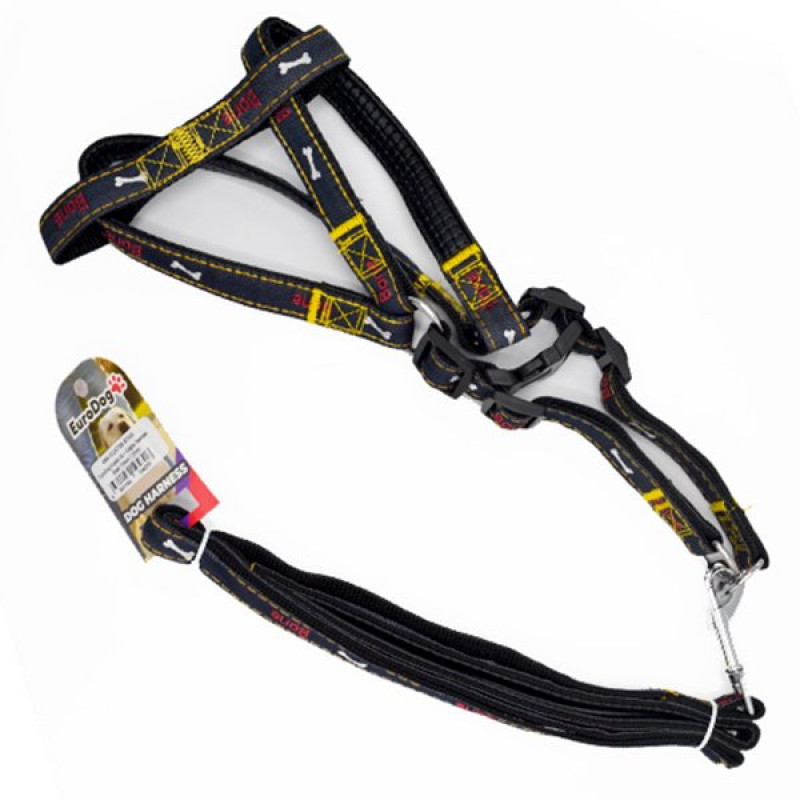 Euro Dog 20mm 120 Cm Uzatma Tasması+ Göğüs Tasması Siyah | Köpek Gezdirme Tasması Euro Dog 20mm 120 Cm Uzatma Tasması+ Göğüs Tasması Siyah | Köpek Gezdirme Tasması