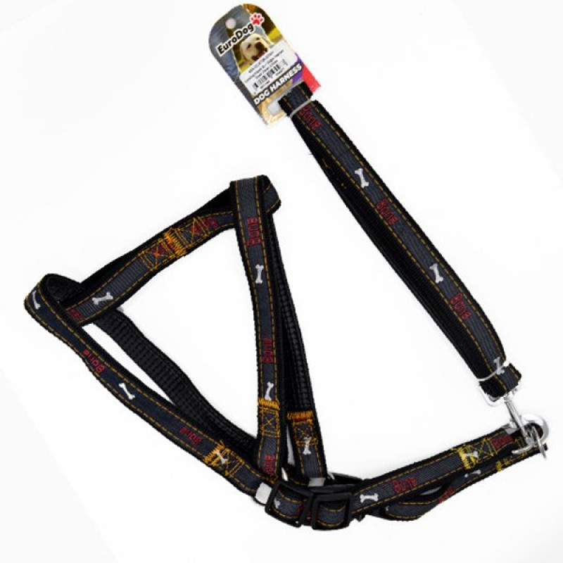 Euro Dog 25mm 120 Cm Uzatma Tasması+ Göğüs Tasması Siyah | Köpek Gezdirme Tasması Euro Dog 25mm 120 Cm Uzatma Tasması+ Göğüs Tasması Siyah | Köpek Gezdirme Tasması