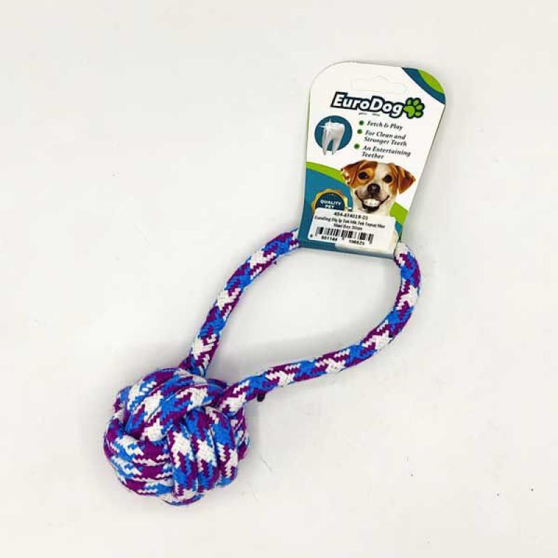 Euro Dog 30 Cm Halka Tek Topuz Şeklinde Diş Kaşıma İpi Beyaz Mor Mavi | Köpek Ağız Ve Diş Bakım Ürünü Euro Dog 30 Cm Halka Tek Topuz Şeklinde Diş Kaşıma İpi Beyaz Mor Mavi | Köpek Ağız Ve Diş Bakım Ürünü