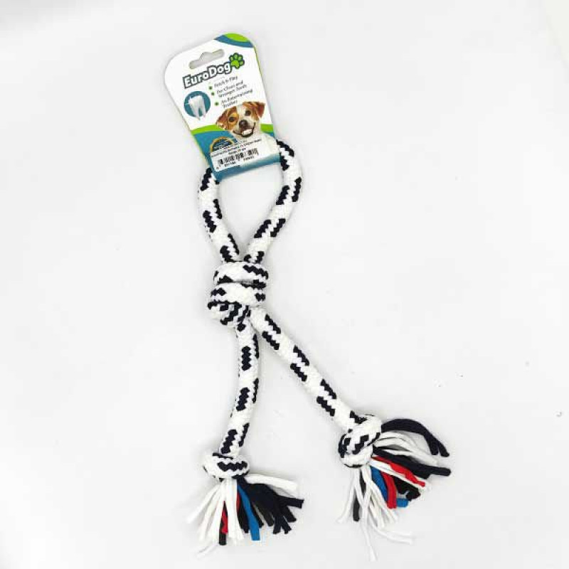 Euro Dog 30 Cm Üç Düğümlü Halka Şeklinde Diş Kaşıma İpi Beyaz Siyah | Köpek Ağız Ve Diş Bakım Ürünü Euro Dog 30 Cm Üç Düğümlü Halka Şeklinde Diş Kaşıma İpi Beyaz Siyah | Köpek Ağız Ve Diş Bakım Ürünü