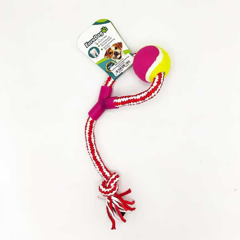 Euro Dog 35 Cm Tenis Toplu Diş Kaşıma İpi Beyaz Sarı Pembe | Köpek Çiğneme Euro Dog 35 Cm Tenis Toplu Diş Kaşıma İpi Beyaz Sarı Pembe | Köpek Çiğneme