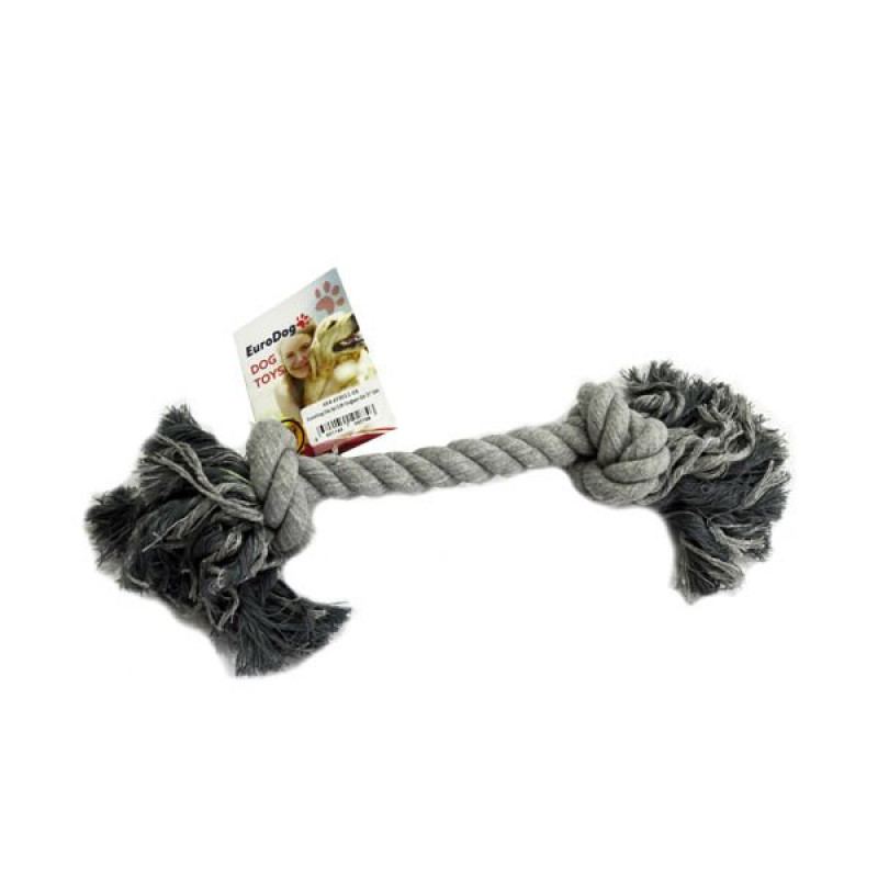 Euro Dog 37 Cm 2 Düğümlü Gri | Köpek Çiğneme Euro Dog 37 Cm 2 Düğümlü Gri | Köpek Çiğneme