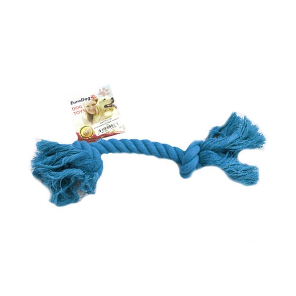 Euro Dog  37 Cm 2 Düğümlü Mavi | Köpek Çiğneme