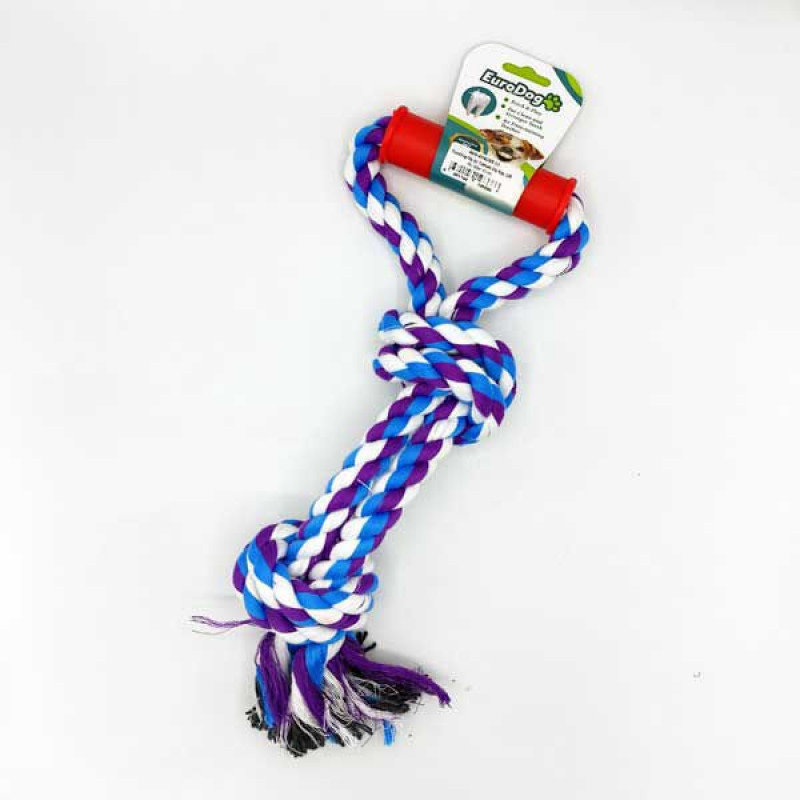 Euro Dog 40 Cm Tutamaçlı Çift Düğümlü Kırmızı Mavi | Köpek Diş İpi Euro Dog 40 Cm Tutamaçlı Çift Düğümlü Kırmızı Mavi | Köpek Diş İpi