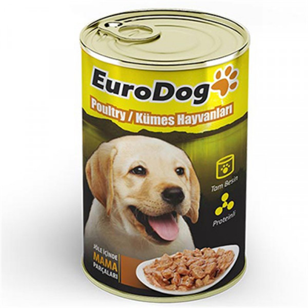 Euro Dog 415 Gr Kümes Hayvanlı | Yetişkin Köpek Konserve Maması