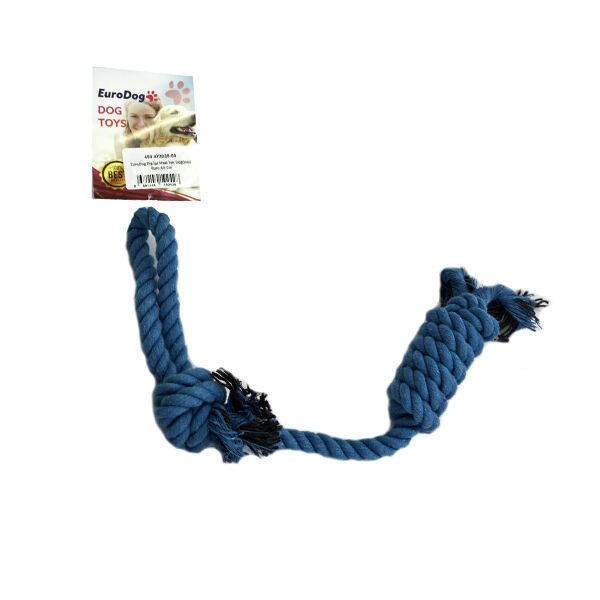 Euro Dog 45 Cm 1 Düğümlü Rulo Mavi | Köpek Çiğneme