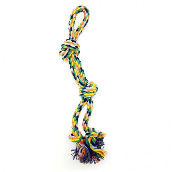 Euro Dog 65 Cm 4 Düğümlü Kalın Renkli | Köpek Çiğneme