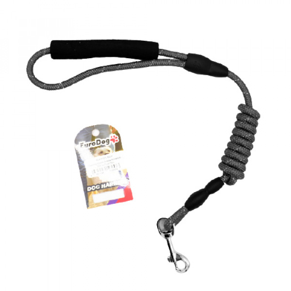 Euro Dog 8 Mmx120 Cm Gezdirme Tasması Reflektörlü  Siyah | Köpek Gezdirme Tasması