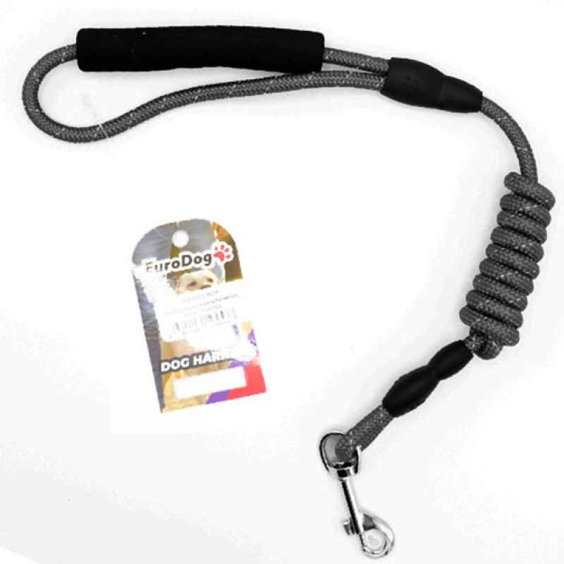 Euro Dog 8 Mmx120 Cm Gezdirme Tasması Reflektörlü Siyah | Köpek Gezdirme Tasması