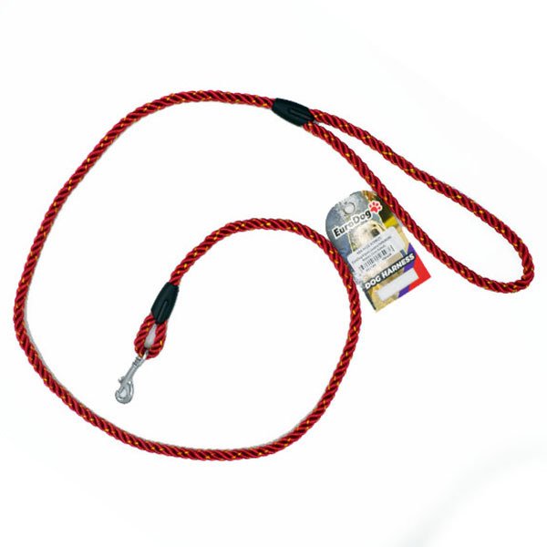 Euro Dog 8mmx120 Cm  Uzatma Tasması Reflektörlü Kırmızı | Köpek Gezdirme Tasması