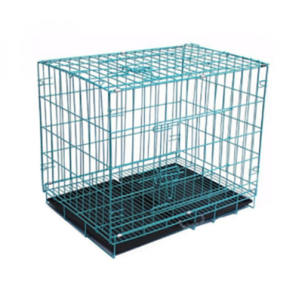 Euro Dog 92x56x66 Cm Tel Köpek Kafesi Mavi | Köpek Taşıma Çantası Ve Kafes