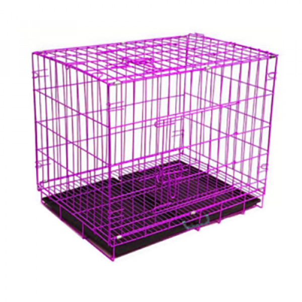 Euro Dog 92x56x66 Cm Tel Köpek Kafesi Pembe | Köpek Taşıma Çantası Ve Kafes