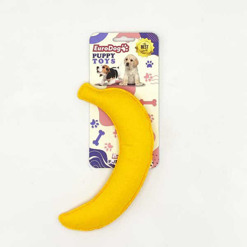 Euro Dog Puppy Peluş Muz Sarı | Kumaş Ve Peluş Köpek Oyuncağı Euro Dog Puppy Peluş Muz Sarı | Kumaş Ve Peluş Köpek Oyuncağı