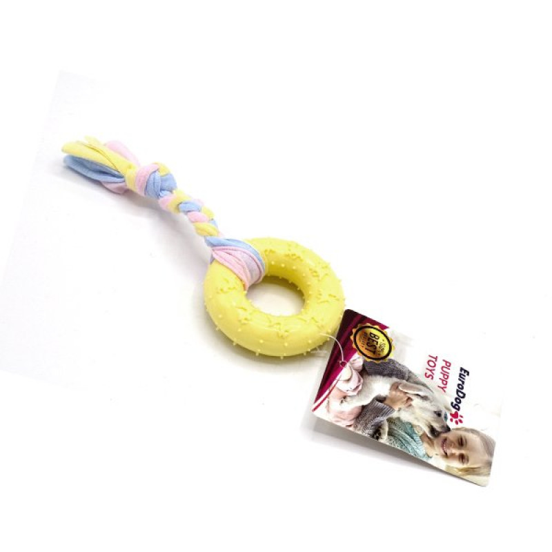 Euro Dog Sarı Ufak Halka Diş Kaşıma Oyuncağı | Köpek Çiğneme Euro Dog Sarı Ufak Halka Diş Kaşıma Oyuncağı | Köpek Çiğneme