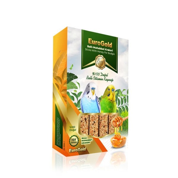 Euro Gold 10 Adet Ballı Muhabbet Krakeri | Kuş Krakeri