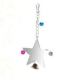 18 Cm Çıngıraklı Yıldız Ayna | Kuş Aynası