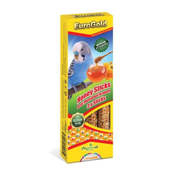 Euro Gold 3 Adet Ballı Muhabbet Krakeri 130 Gr | Kuş Krakeri