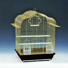 34,5x28x45,5 Cm Telli Çatılı Pirinç Kafes | Kuş Kafesi 34,5x28x45,5 Cm Telli Çatılı Pirinç Kafes | Kuş Kafesi