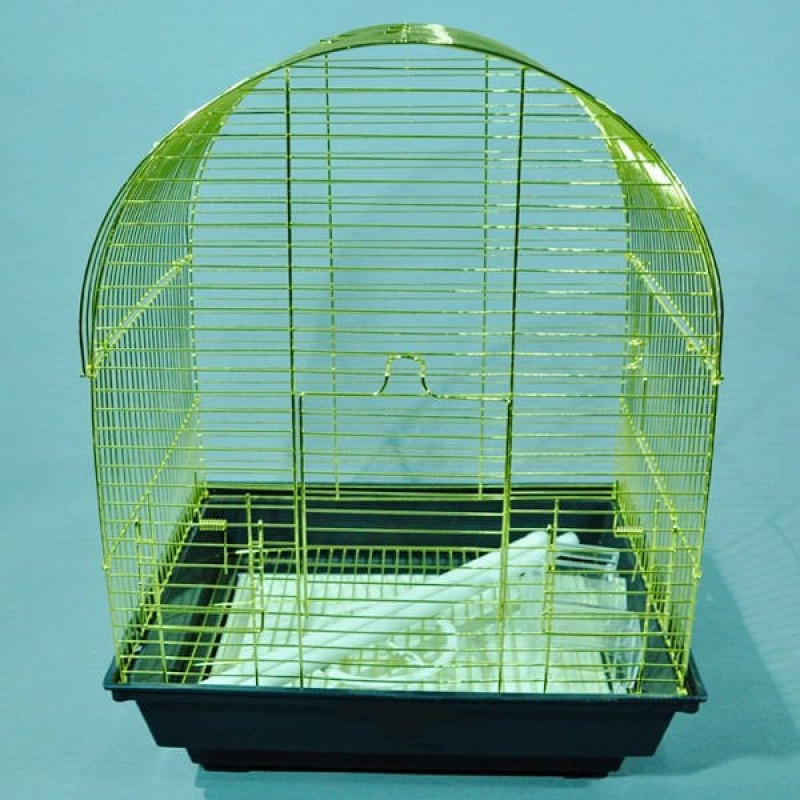 Euro Gold 35x28x45,5 Cm Telli Oval Çatılı Pirinç Kafes | Kuş Kafesi Euro Gold 35x28x45,5 Cm Telli Oval Çatılı Pirinç Kafes | Kuş Kafesi