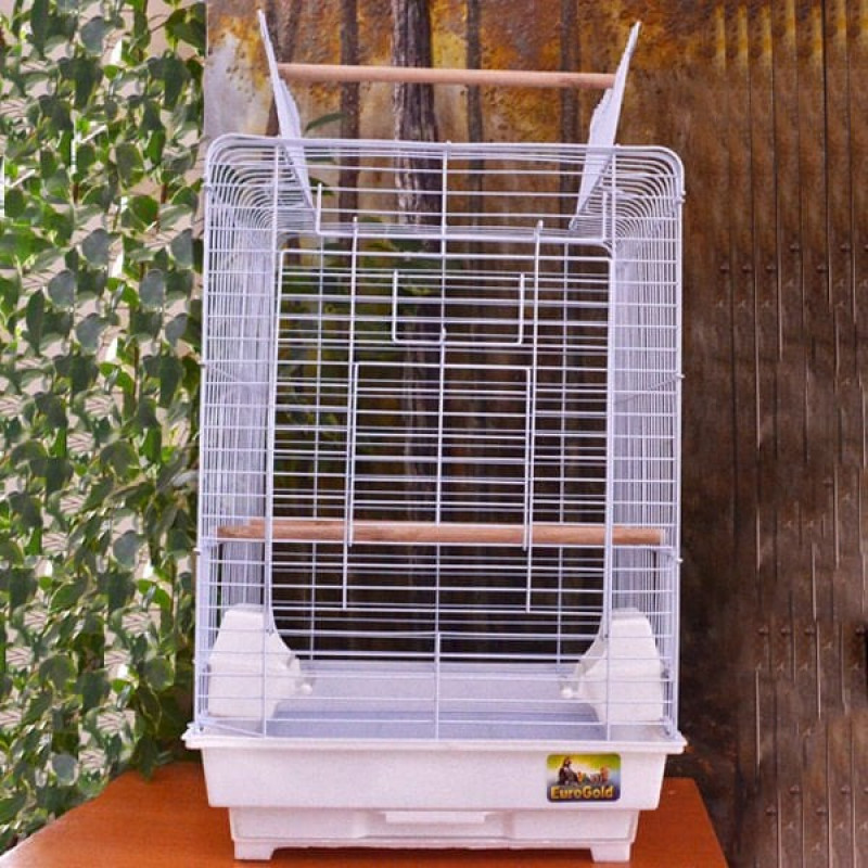 Euro Gold 40,5x40,5x59,5 Cm Açılır Çatılı Kafes Beyaz | Kuş Kafesi Euro Gold 40,5x40,5x59,5 Cm Açılır Çatılı Kafes Beyaz | Kuş Kafesi