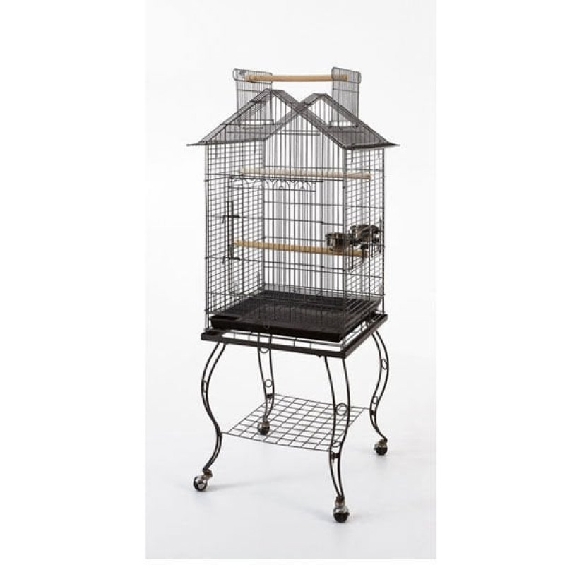 Euro Gold 51x51x139 Cm Sehpalı Üçgen Pirinç Kafes | Kuş Kafesi Euro Gold 51x51x139 Cm Sehpalı Üçgen Pirinç Kafes | Kuş Kafesi