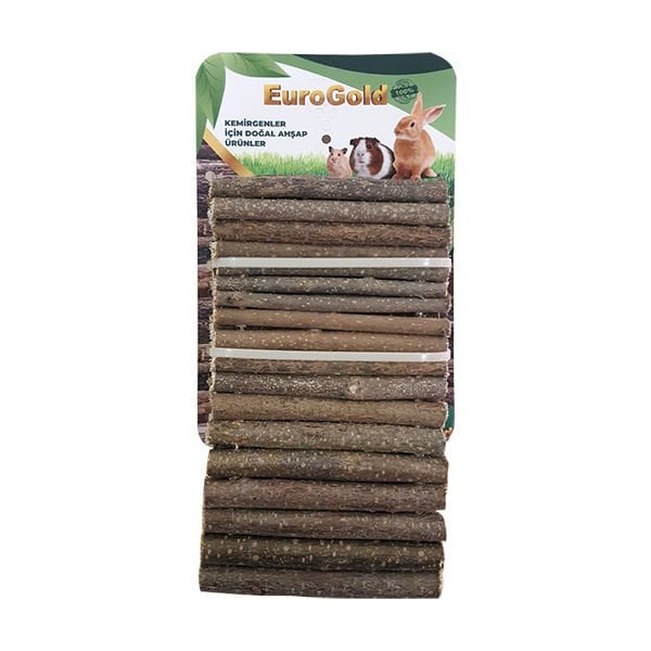 EuroGold 12x40 Cm Doğal Ahşap Kemirgen Tüneli | Hamster Oyuncak Ve Çark