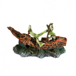 EuroGold 22,4x9x12 Cm Dekor Batık Gemi | Akvaryum Dekor Fon