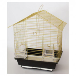EuroGold 28x22x39 Cm Kafes Üçgen Çatılı Pirinç | Kuş Kafesi EuroGold 28x22x39 Cm Kafes Üçgen Çatılı Pirinç | Kuş Kafesi